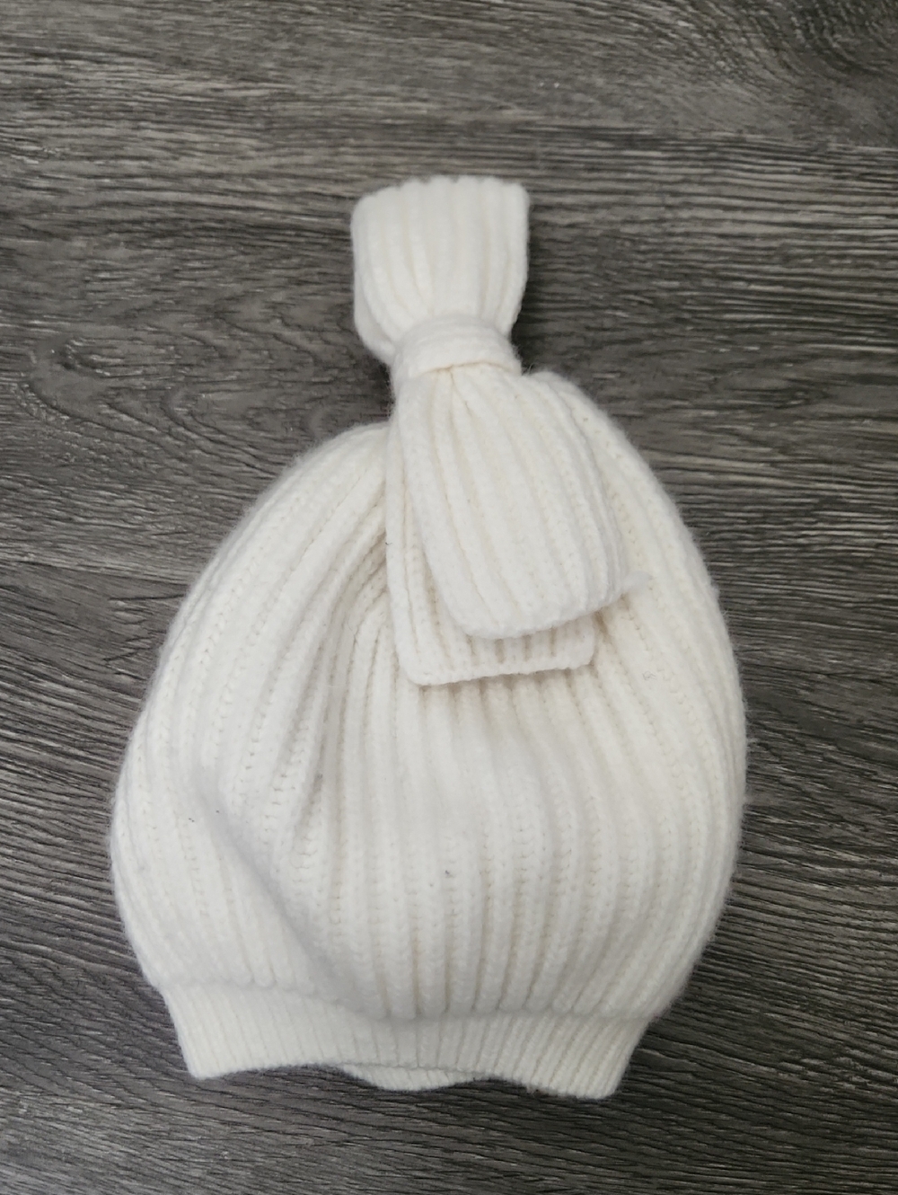 Kate Spade Ribbed Knit Hat Bow Beanie